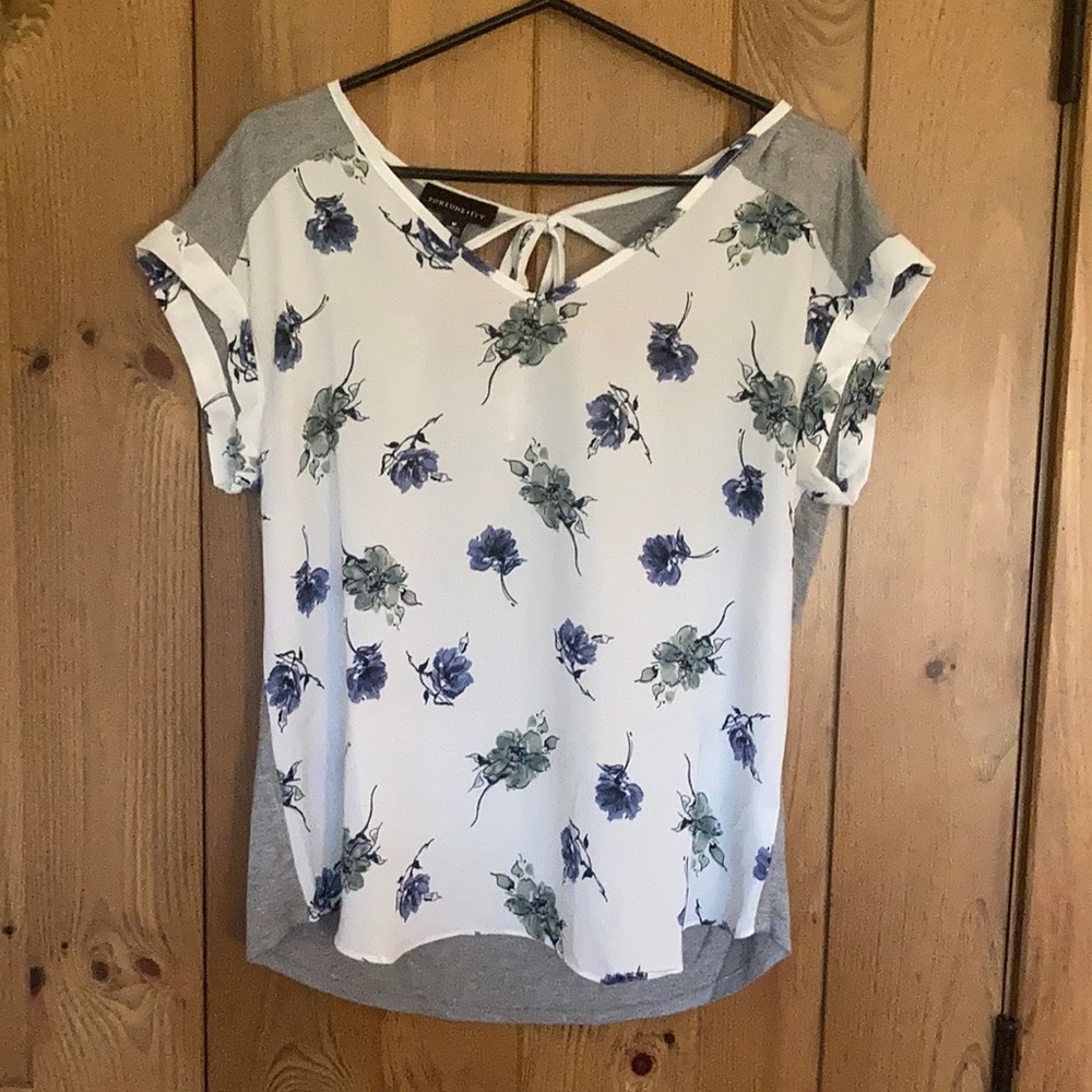 Tie back mixed material top